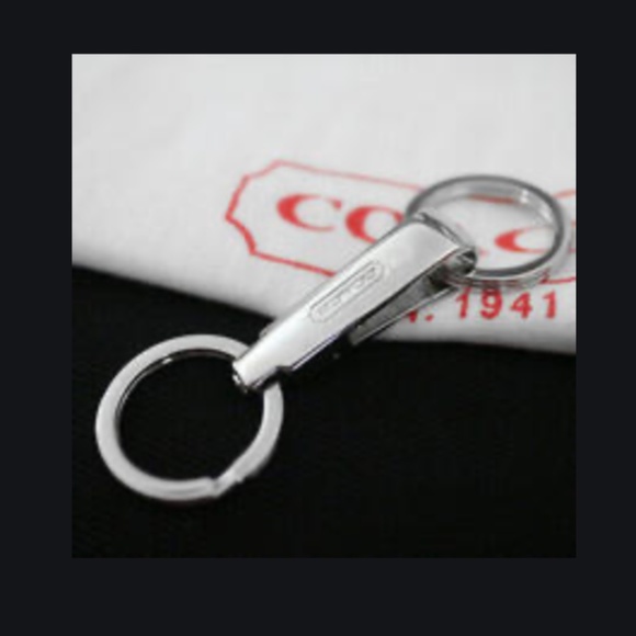 Coach Silver Keychain